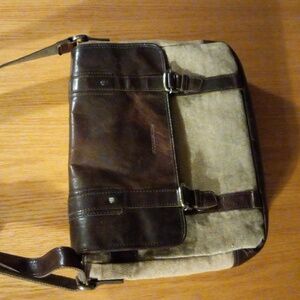 Spikes and sparrow by Jack George's brown bag multiple compartments with straps